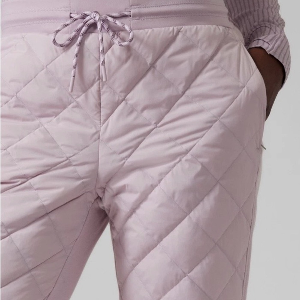 Athleta Apres Ski‎ Down Jogger Pants Shasta Purple size 6 - Picture 3 of 10